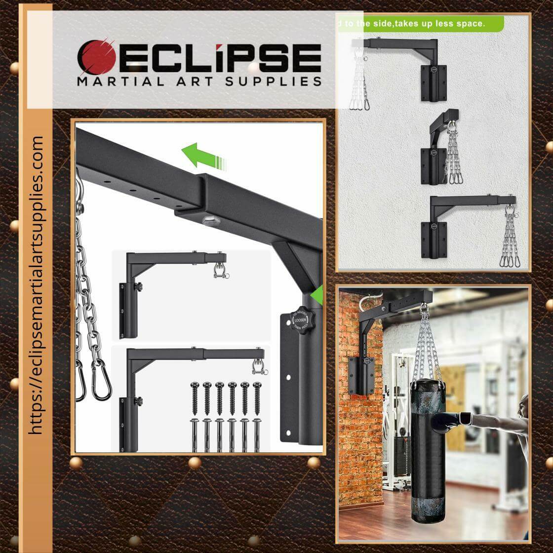 Eclipse Hangers Black / Wall Mount Wall Mount Heavy Bag Hanger, Heavy Duty Punching Bag Stand