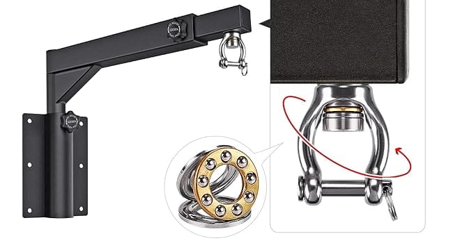Eclipse Hangers Black / Wall Mount Wall Mount Heavy Bag Hanger, Heavy Duty Punching Bag Stand