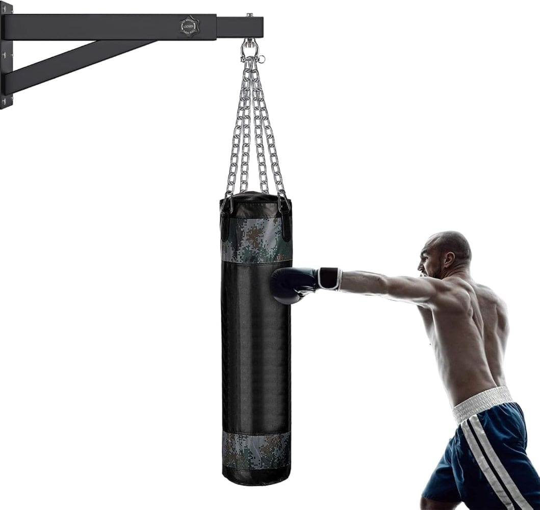 Eclipse Hangers Black / Wall Mount Wall Mount Heavy Bag Hanger, Heavy Duty Punching Bag Stand  800 pound capacity