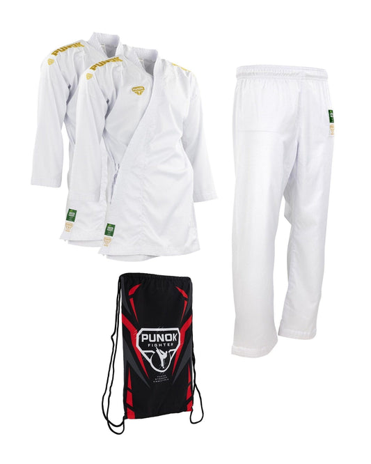 Eclipse Martial Art Supplies sporting goods 1 Punok Takyon Gold Kumite Gi Set WKF approved