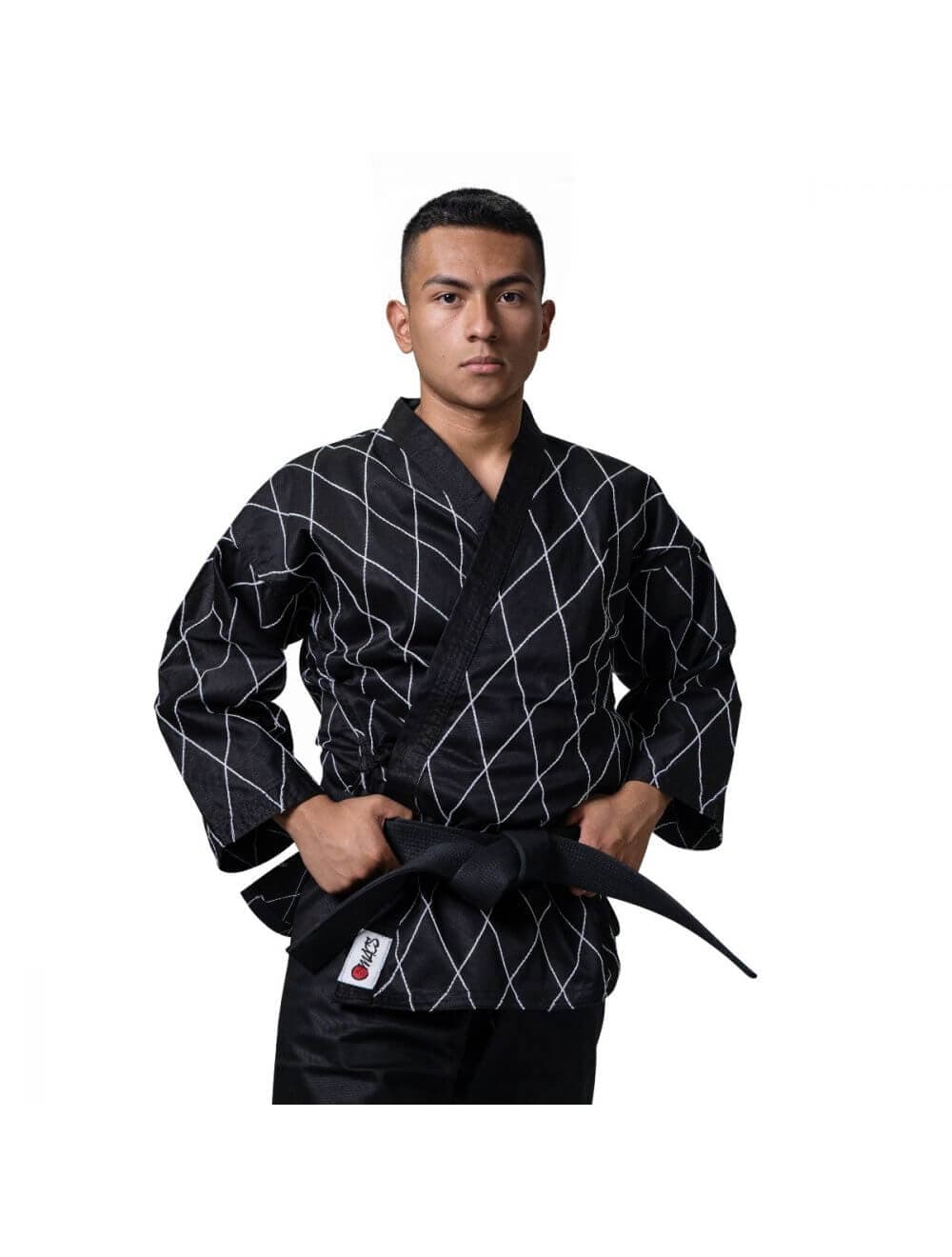 Eclipse Martial Art Supplies Sporting Goods 2 Hapkido Uniform Black with White Stitching 8 oz