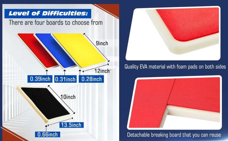 Eclipse Martial Art Supplies sporting goods 4 Pack Rebreakable Boards Martial Arts Breaking Board Karate