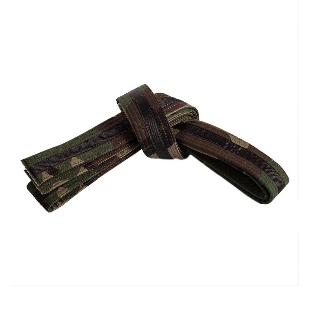 Black and Brown Striped Belt Double Wrap Black Striped Belt | Belts From Century Martial Arts main image 4