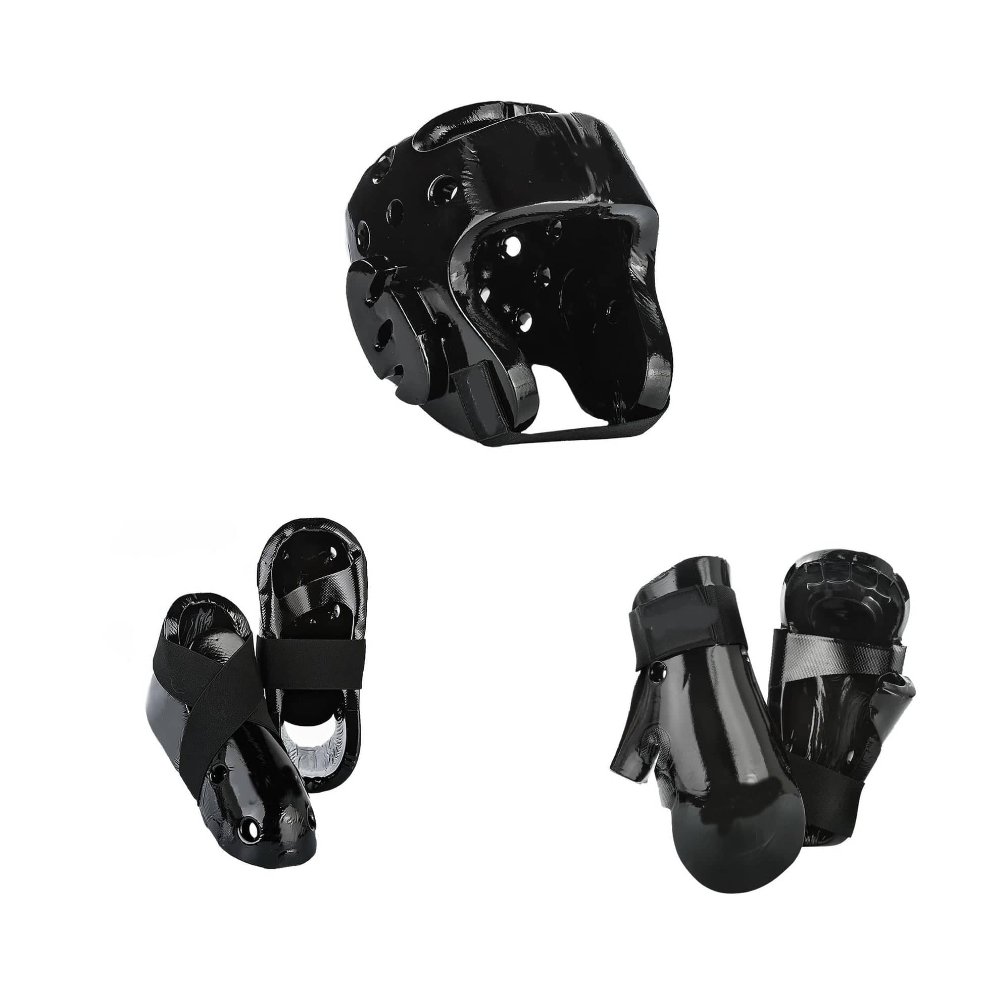 Eclipse Martial Art Supplies sporting goods Black / child XS 6 piece karate Taekwondo sparring gear combo set by Eclipse