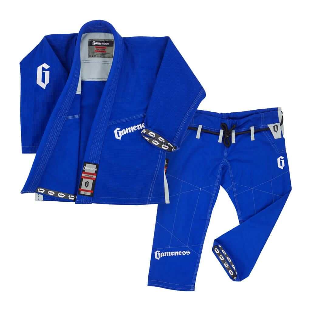 Eclipse Martial Art Supplies sporting goods blue / 000=M00	3'9" - 4'	Up to 50 LBS GAMENESS YOUTH PEARL GI 2.0 BJJ Brazilian JiuJitsu