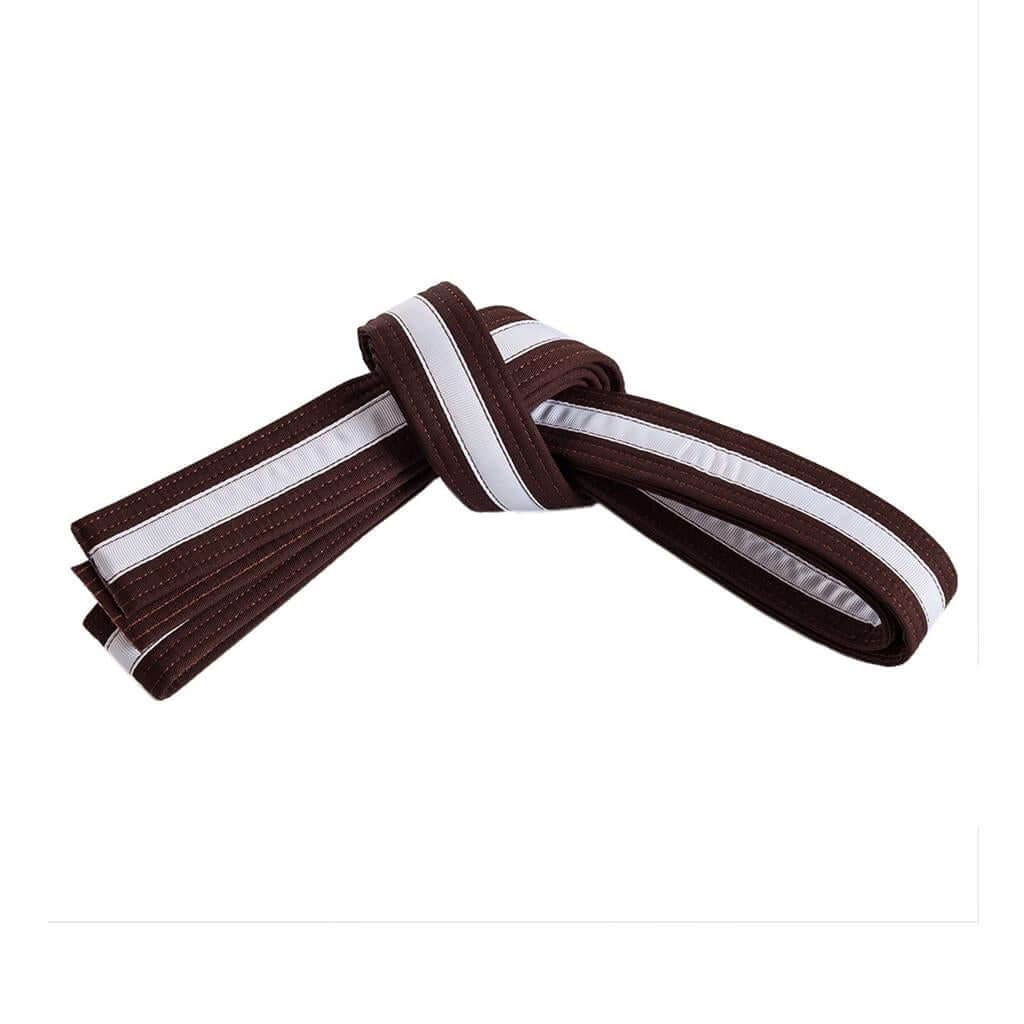 Eclipse Martial Art Supplies Sporting Goods Brown / 0-ch small Double Wrap White Striped Martial Arts Karate Belt