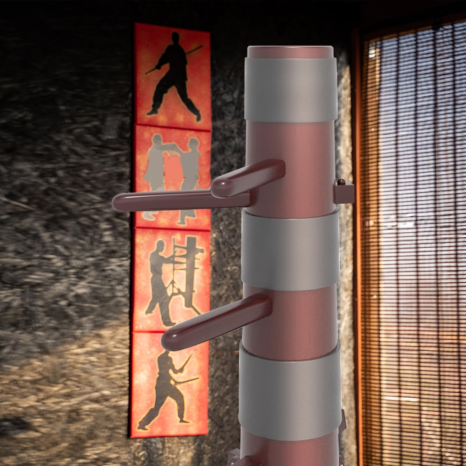 Eclipse Martial Art Supplies sporting goods Brown Wing Chun Dummy 67 inch Free Standing Jeet kune do