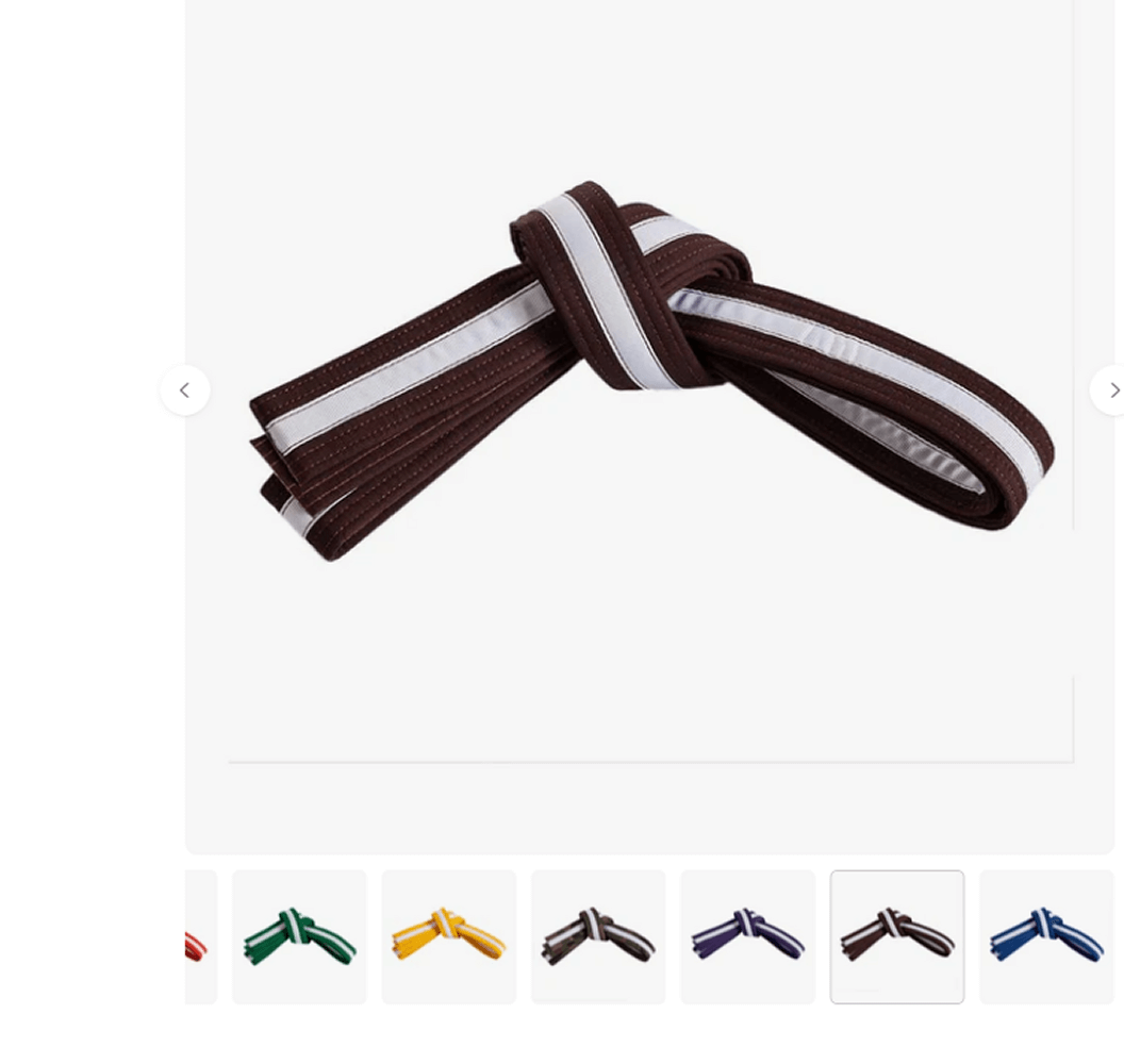 Eclipse Martial Art Supplies Sporting Goods Double Wrap White Striped Martial Arts Karate Belt