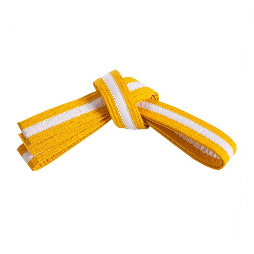 Eclipse Martial Art Supplies Sporting Goods Gold / 0-ch small Double Wrap White Striped Martial Arts Karate Belt