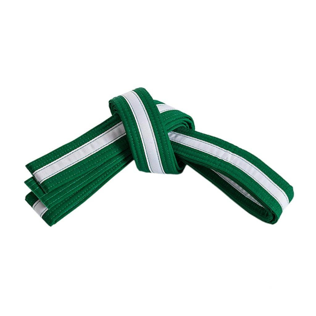 Eclipse Martial Art Supplies Sporting Goods Green / 0-ch small Double Wrap White Striped Martial Arts Karate Belt