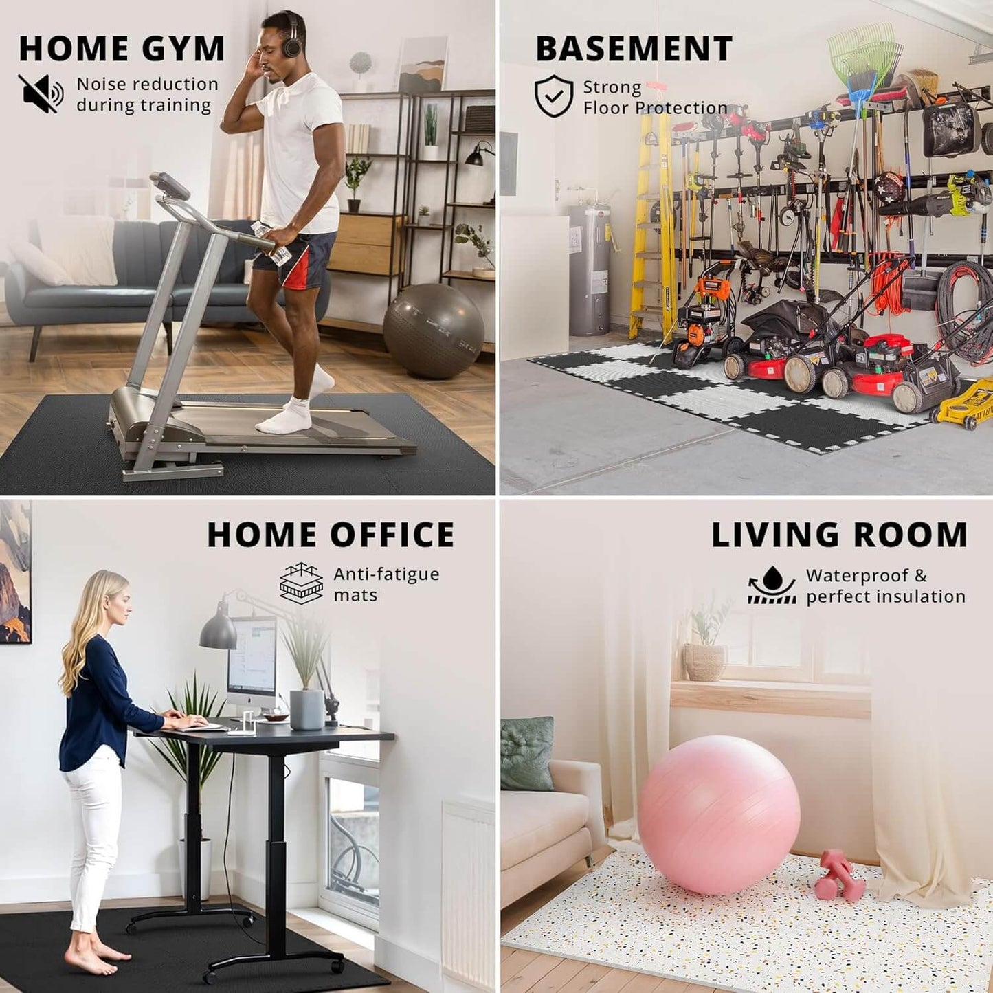 Eclipse Martial Art Supplies sporting goods Gym Flooring Set Interlocking EVA Soft Foam Floor Mat, 18 square feet