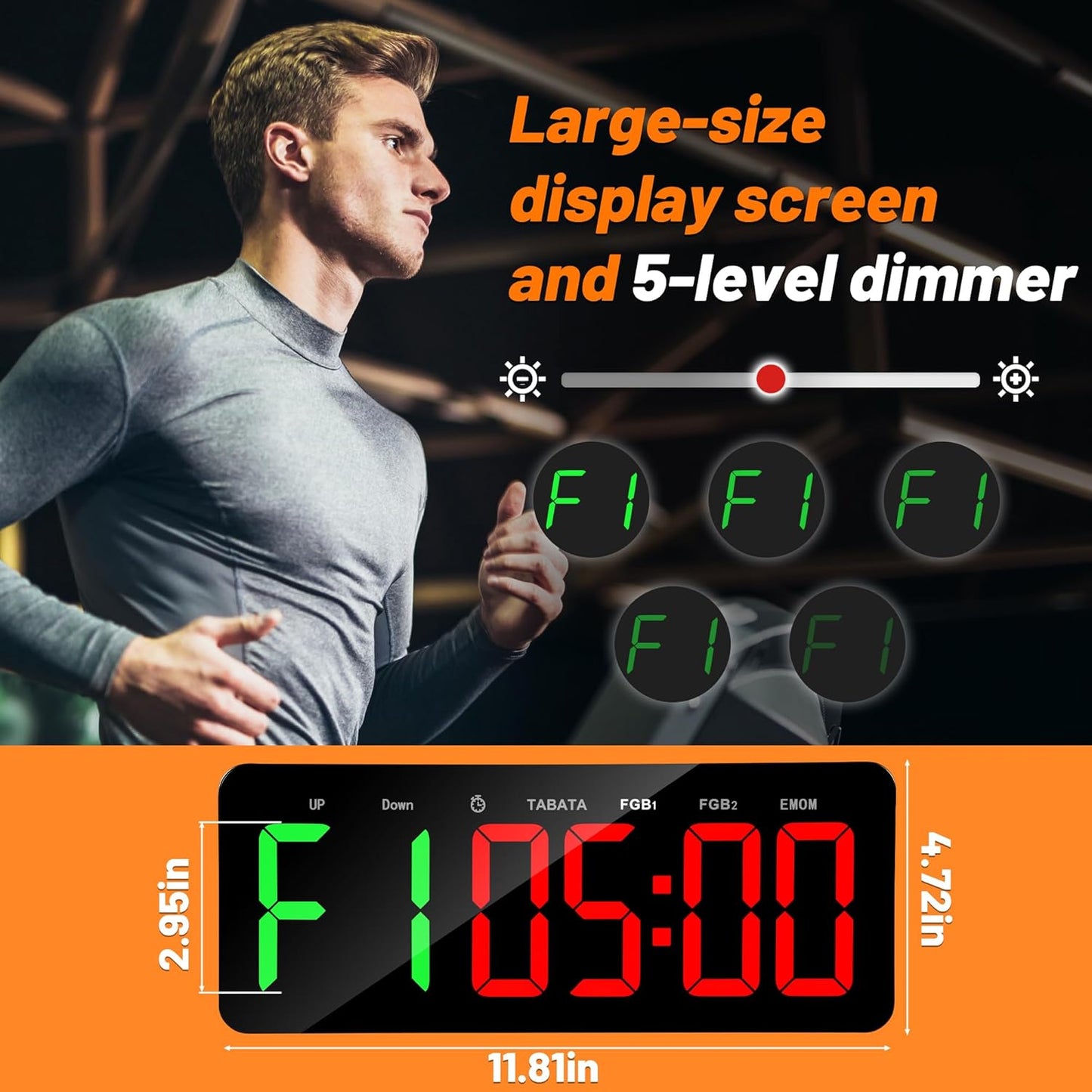 Eclipse Martial Art Supplies sporting goods Gym Ring Timer Clock for Home Gym with Remote