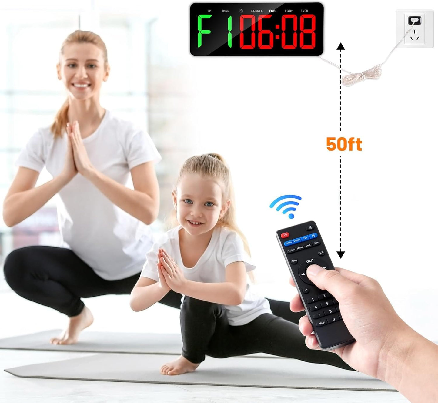 Eclipse Martial Art Supplies sporting goods Gym Ring Timer Clock for Home Gym with Remote