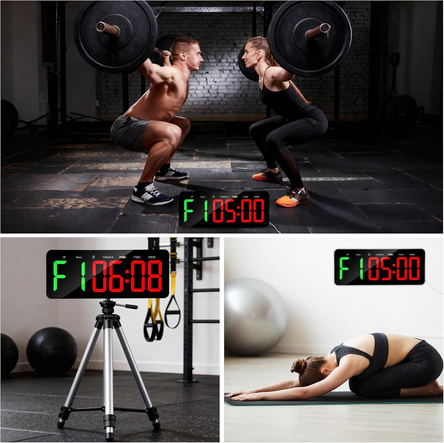 Eclipse Martial Art Supplies sporting goods Gym Ring Timer Clock for Home Gym with Remote
