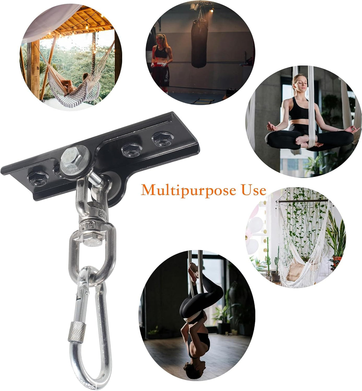 Eclipse Martial Art Supplies sporting goods Heavy Duty Punching Bag Hanger with 360° Swivel holds 300 lbs