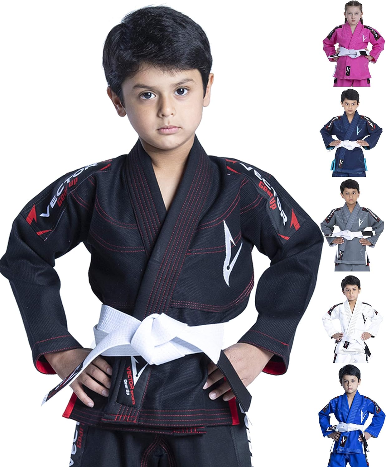 Eclipse Martial Art Supplies sporting goods K0 / Black Brazilian BJJ Gi Jiu Jitsu Gi for Child Kids Gi Uniform Durable Pant & Jacket 100% Cotton with Free Belt