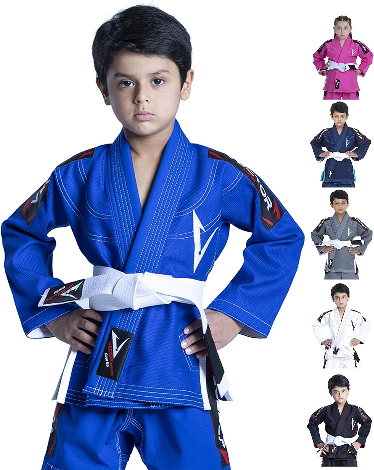 Eclipse Martial Art Supplies sporting goods K0 / Blue Brazilian BJJ Gi Jiu Jitsu Gi for Child Kids Gi Uniform Durable Pant & Jacket 100% Cotton with Free Belt