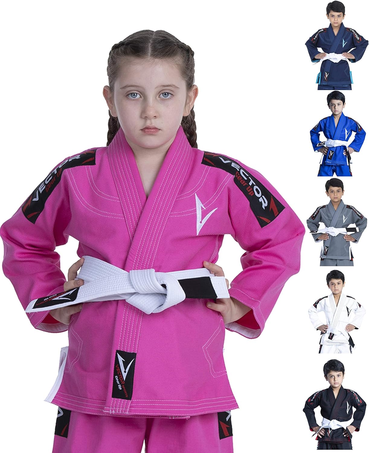 Eclipse Martial Art Supplies sporting goods K0 / Pink Brazilian BJJ Gi Jiu Jitsu Gi for Child Kids Gi Uniform Durable Pant & Jacket 100% Cotton with Free Belt