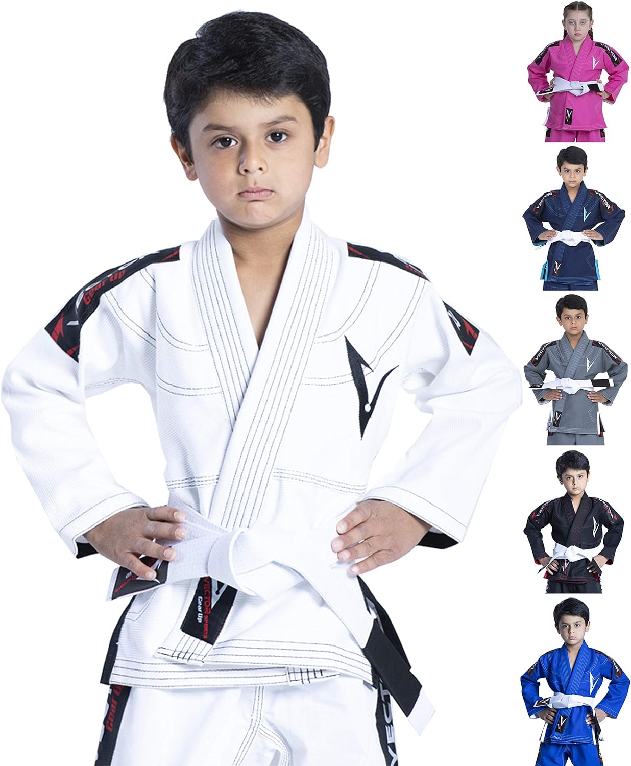 Eclipse Martial Art Supplies sporting goods K0 / White Brazilian BJJ Gi Jiu Jitsu Gi for Child Kids Gi Uniform Durable Pant & Jacket 100% Cotton with Free Belt