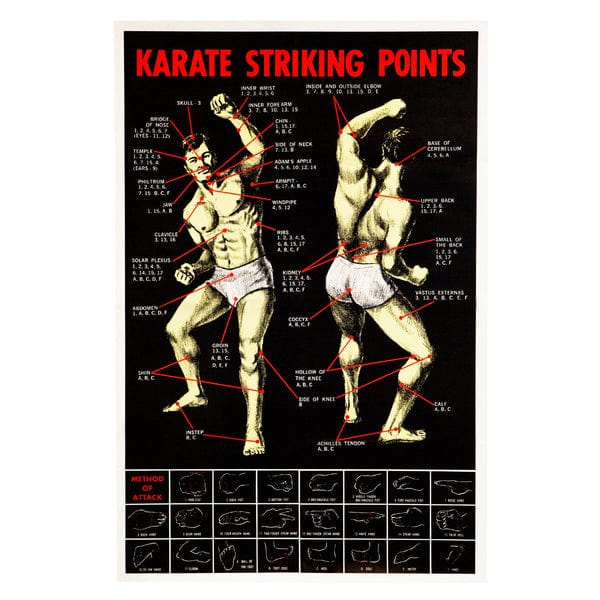 Eclipse Martial Art Supplies sporting goods Karate Striking  Points martial arts Poster