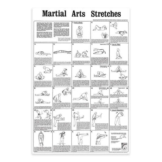 Eclipse Martial Art Supplies sporting goods Martial Arts Stretches Poster Dojo or wall