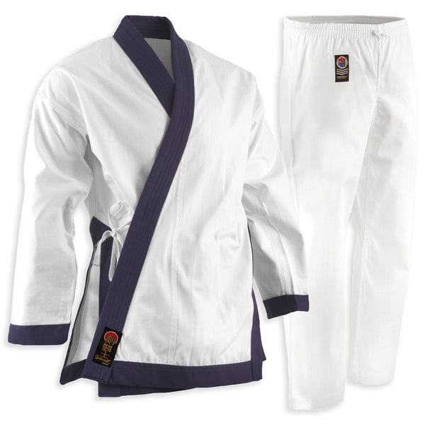 Eclipse Martial Art Supplies sporting goods ProForce 14 oz TSD Master Uniform (Traditional Drawstring) Midnight Blue trim