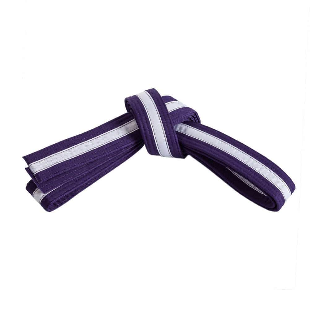 Eclipse Martial Art Supplies Sporting Goods Purple / 0-ch small Double Wrap White Striped Martial Arts Karate Belt
