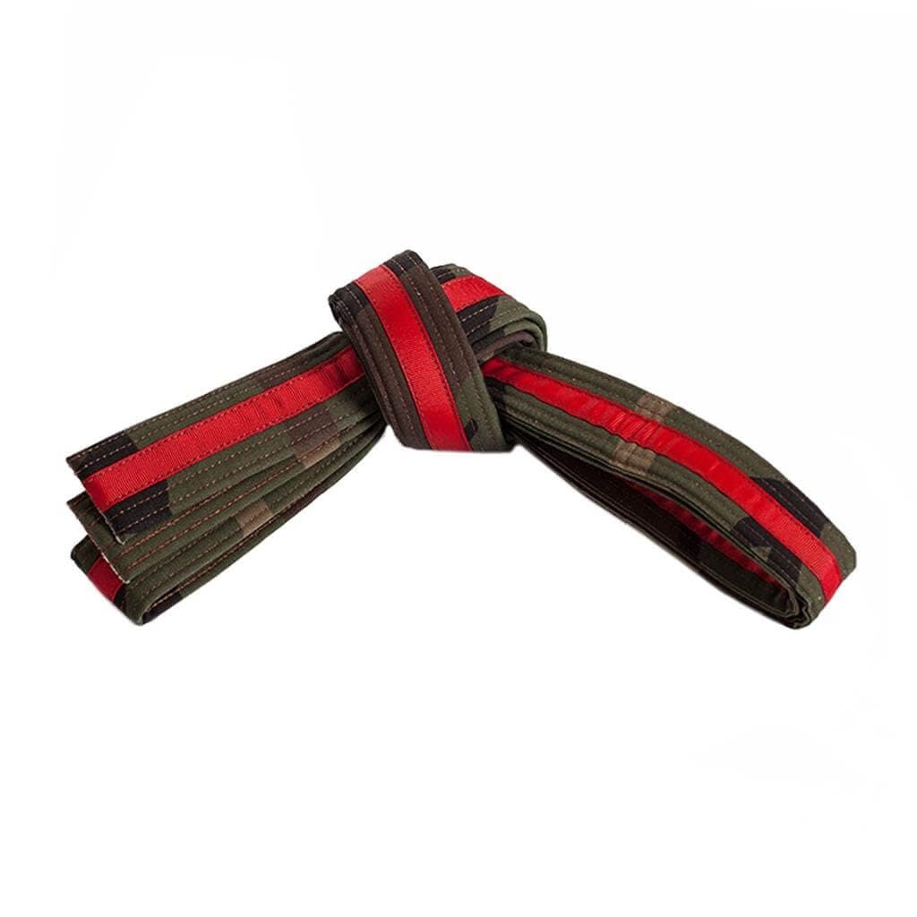 Eclipse Martial Art Supplies Sporting Goods Red / 0-child small Double Wrap Striped Camo Krav Maga Martial Arts Belt