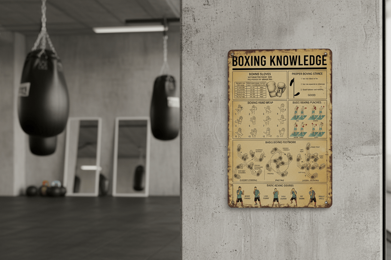 Eclipse Martial Art Supplies sporting goods Vintage Metal Tin Sign Boxing Knowledge Boxing Vintage Poster