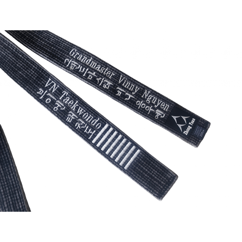 Eclipse Martial Art Supplies sporting goods Vintage Pre-Distressed Custom Embroidered Martial Arts Black Belt Karate Taekwondo