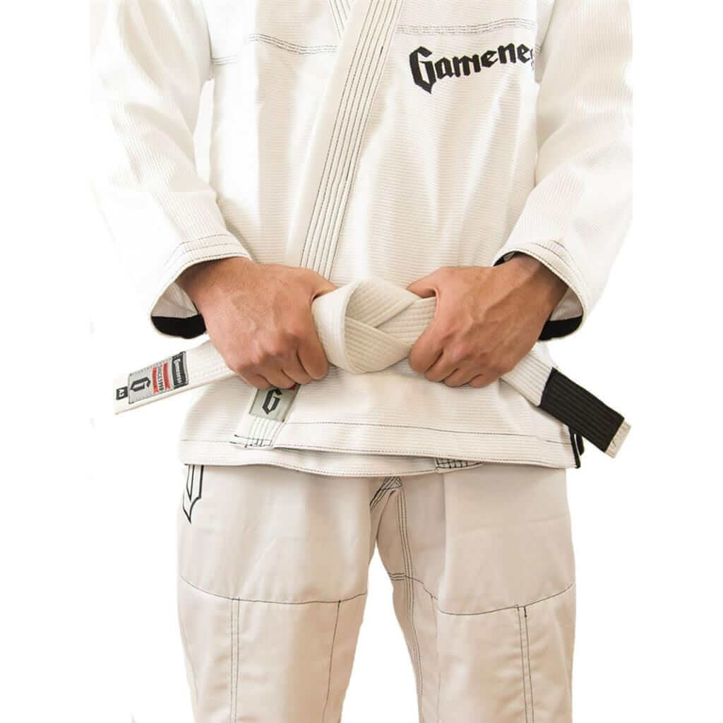 Eclipse Martial Art Supplies sporting goods white / A0 GAMENESS ADULT BELT BJJ Brazilian Jiu jitsu