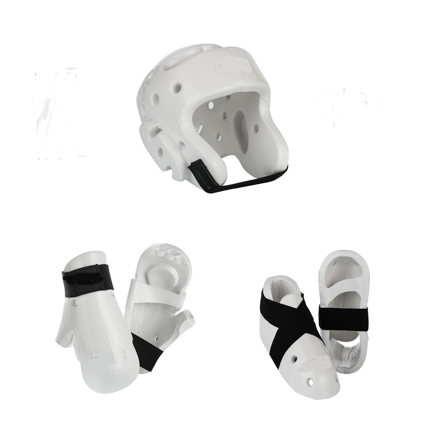 Eclipse Martial Art Supplies sporting goods White / child XS 6 piece karate Taekwondo sparring gear combo set by Eclipse