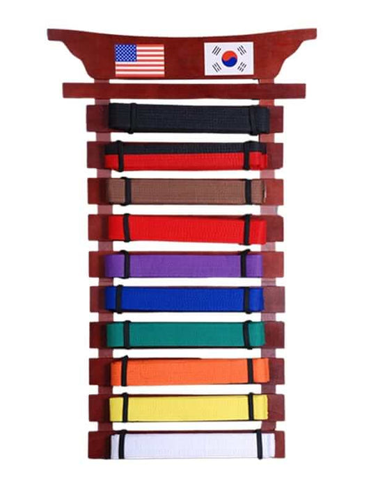 EclipseMartialArts sporting goods Oak PANTHEON BELT DISPLAY RACK martial arts karate