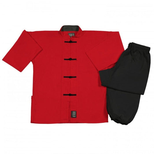 EclipseMartialArtsSupplies sporting goods 7.5 OZ MIDDLEWEIGHT RED/BLACK KUNG FU SETS Tai Chi Uniform