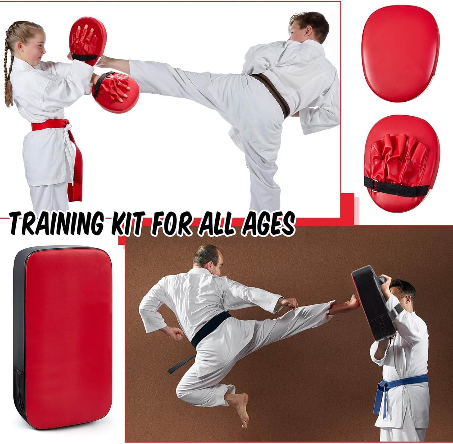 EclipseMartialArtsSupplies sporting goods 7 in 1 Taekwondo Kick Pad Boxing Training Equipment