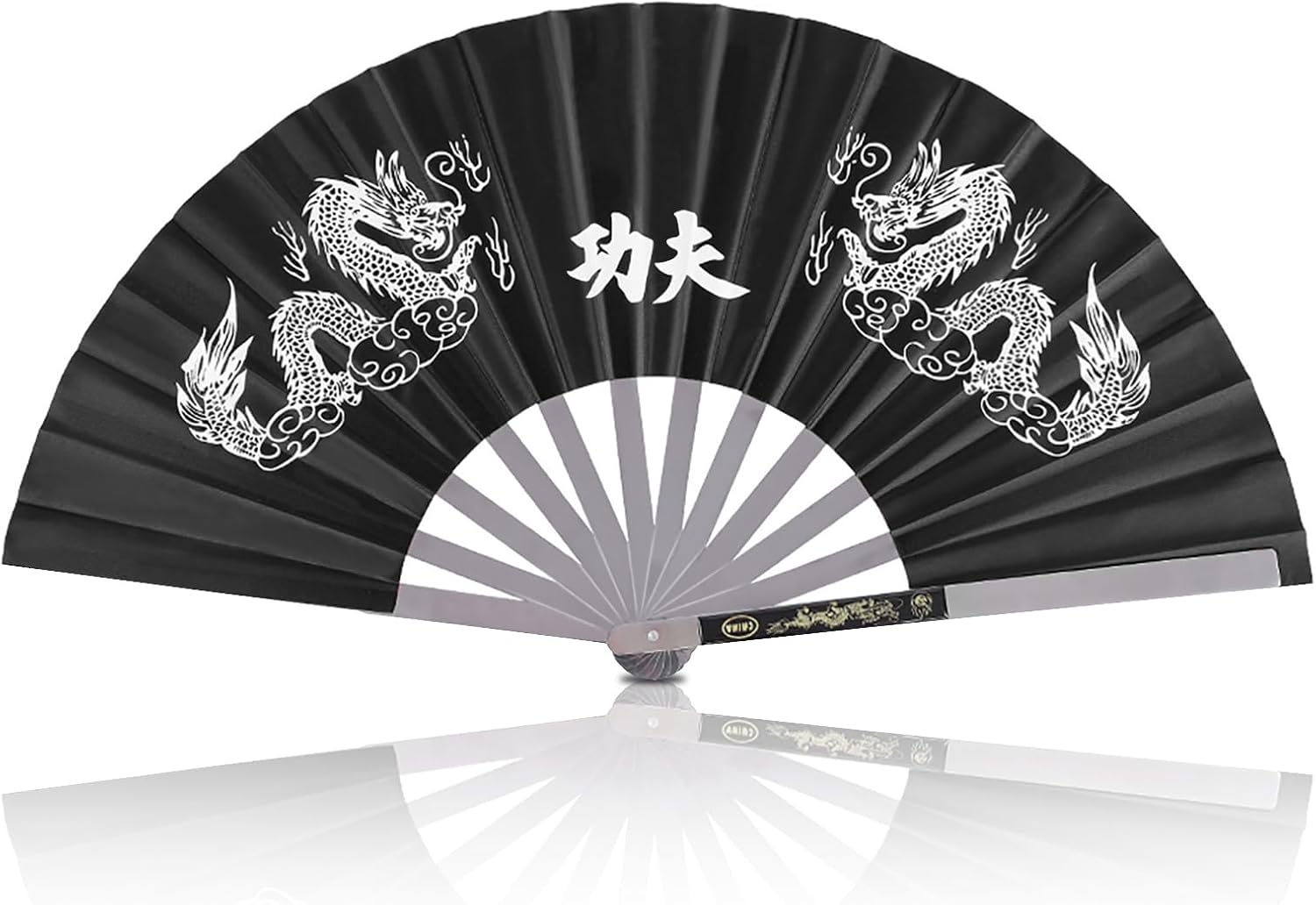 EclipseMartialArtsSupplies sporting goods Black Metal  Fighting Fan Kung Fu Tai Chi Kata 13 inch