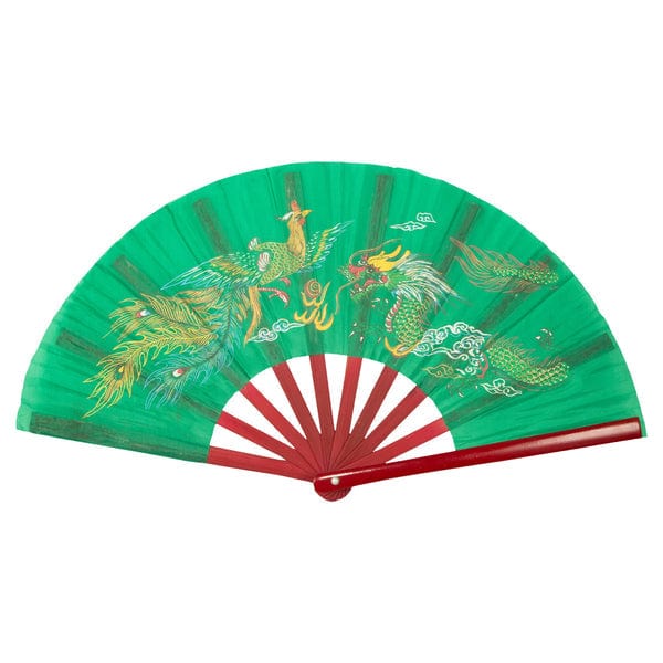EclipseMartialArtsSupplies sporting goods Green Bamboo Dragon Fighting Fan 10