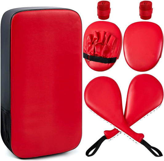 EclipseMartialArtsSupplies sporting goods Red 7 in 1 Taekwondo Kick Pad Boxing Training Equipment