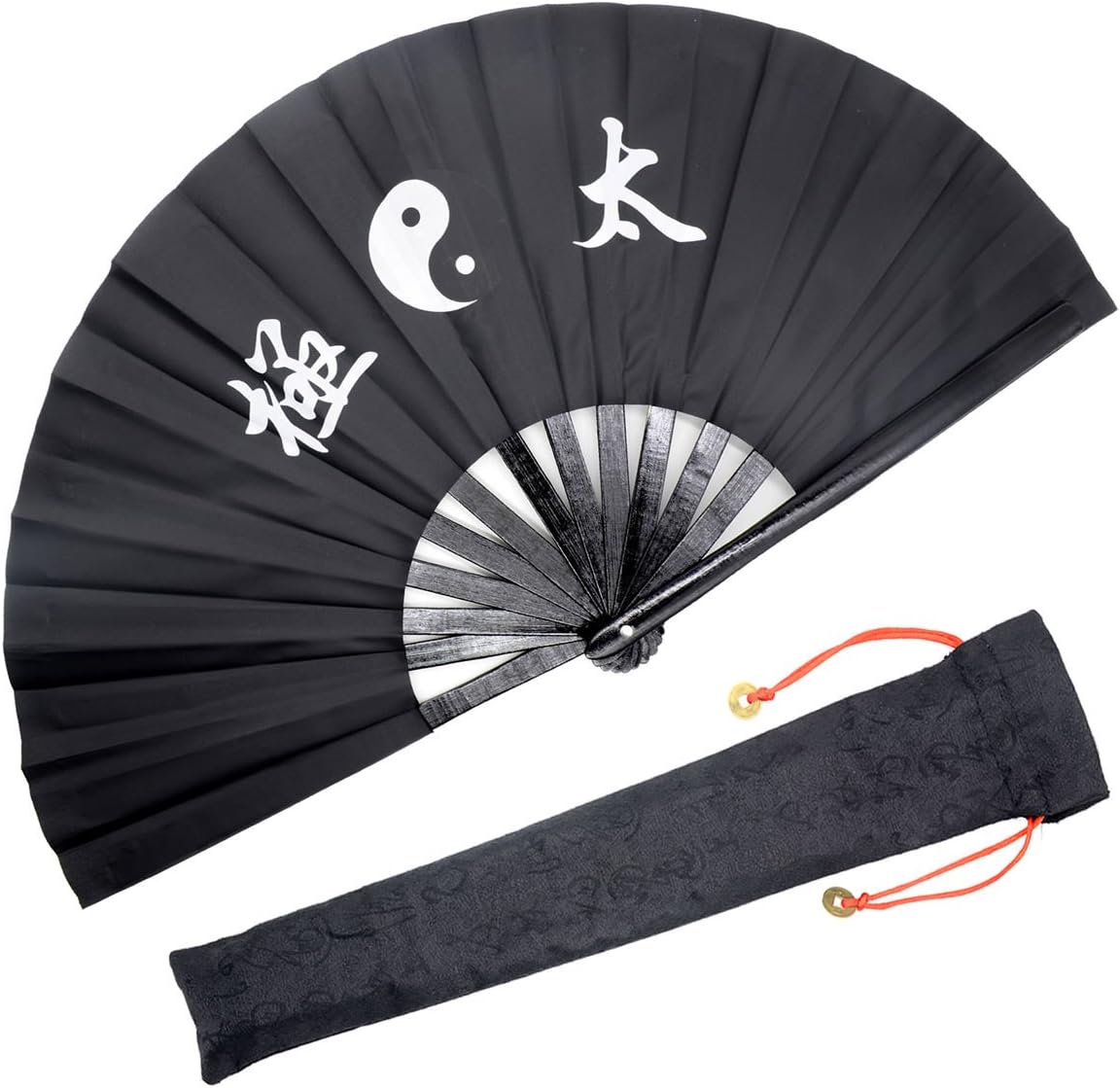 EclipseMartialArtsSupplies sporting goods Tai Chi Traditional Kung Fu Performance Fan Tai Chi 13 inch