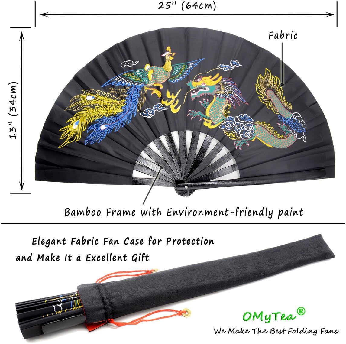 EclipseMartialArtsSupplies sporting goods Traditional Kung Fu Performance Fan Tai Chi 13 inch