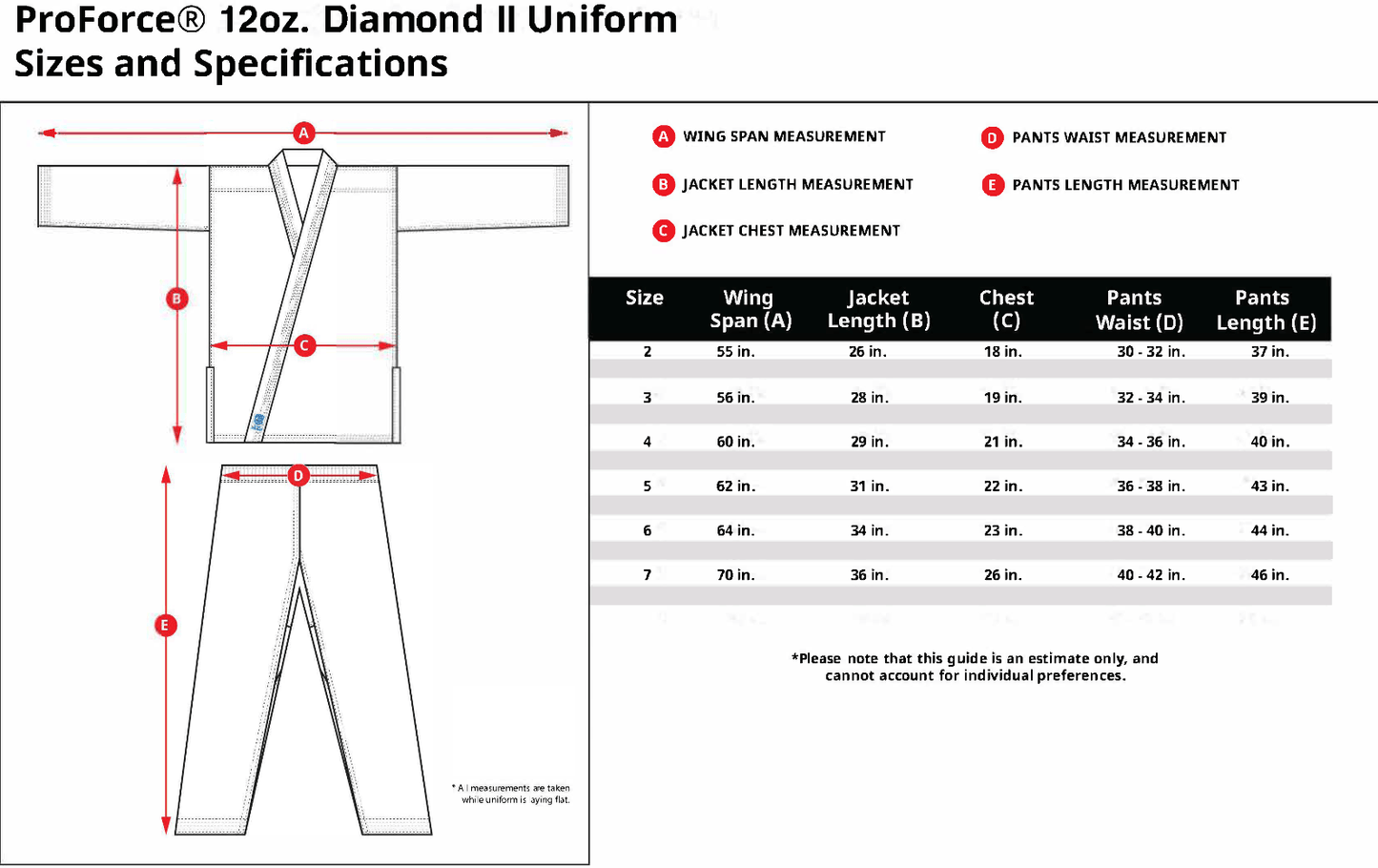 ProForce Karate Uniform Proforce Diamond II Uniform 12oz Brushed Cotton Heavyweight gi