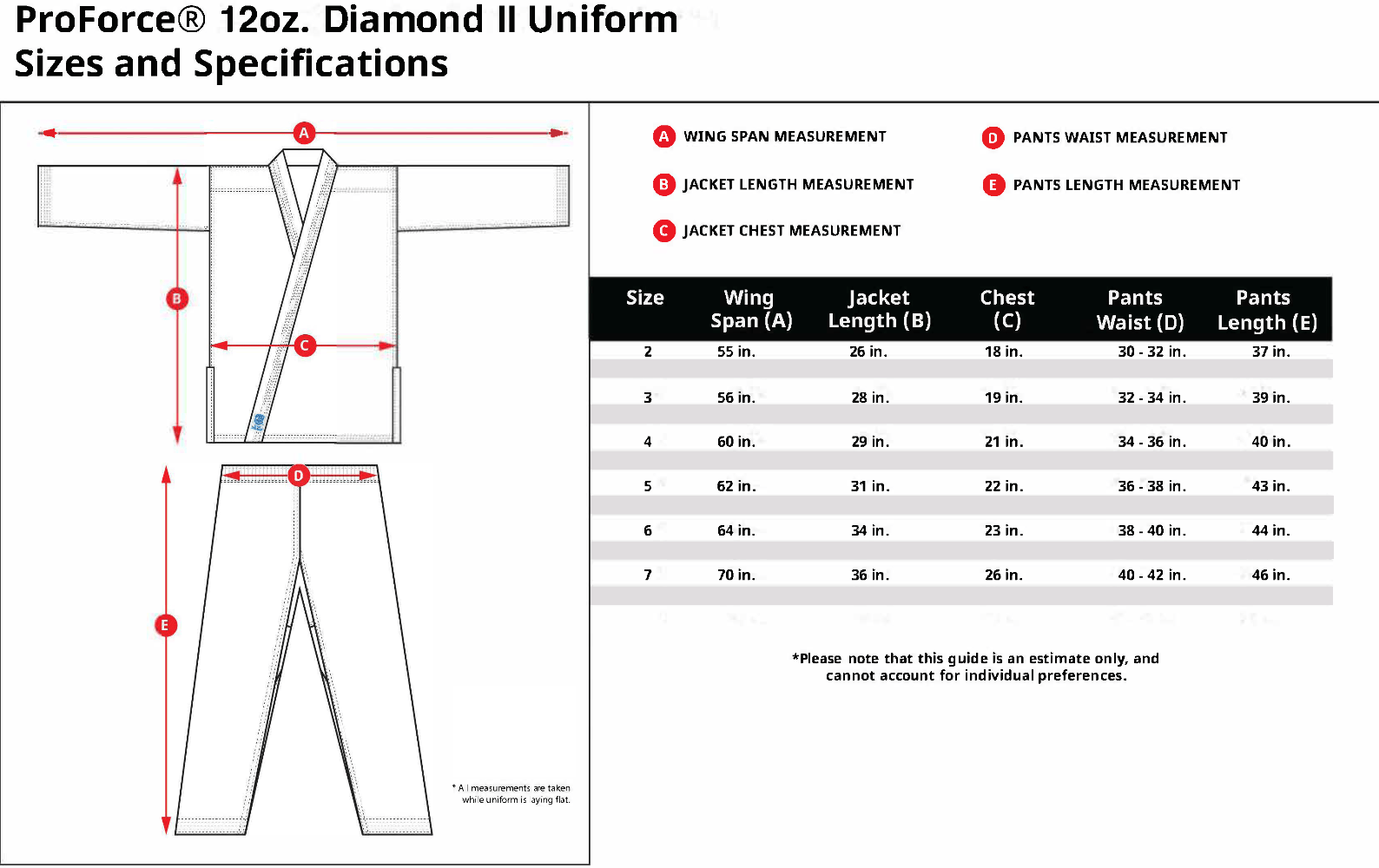 ProForce Karate Uniform Proforce Diamond II Uniform 12oz Brushed Cotton Heavyweight gi