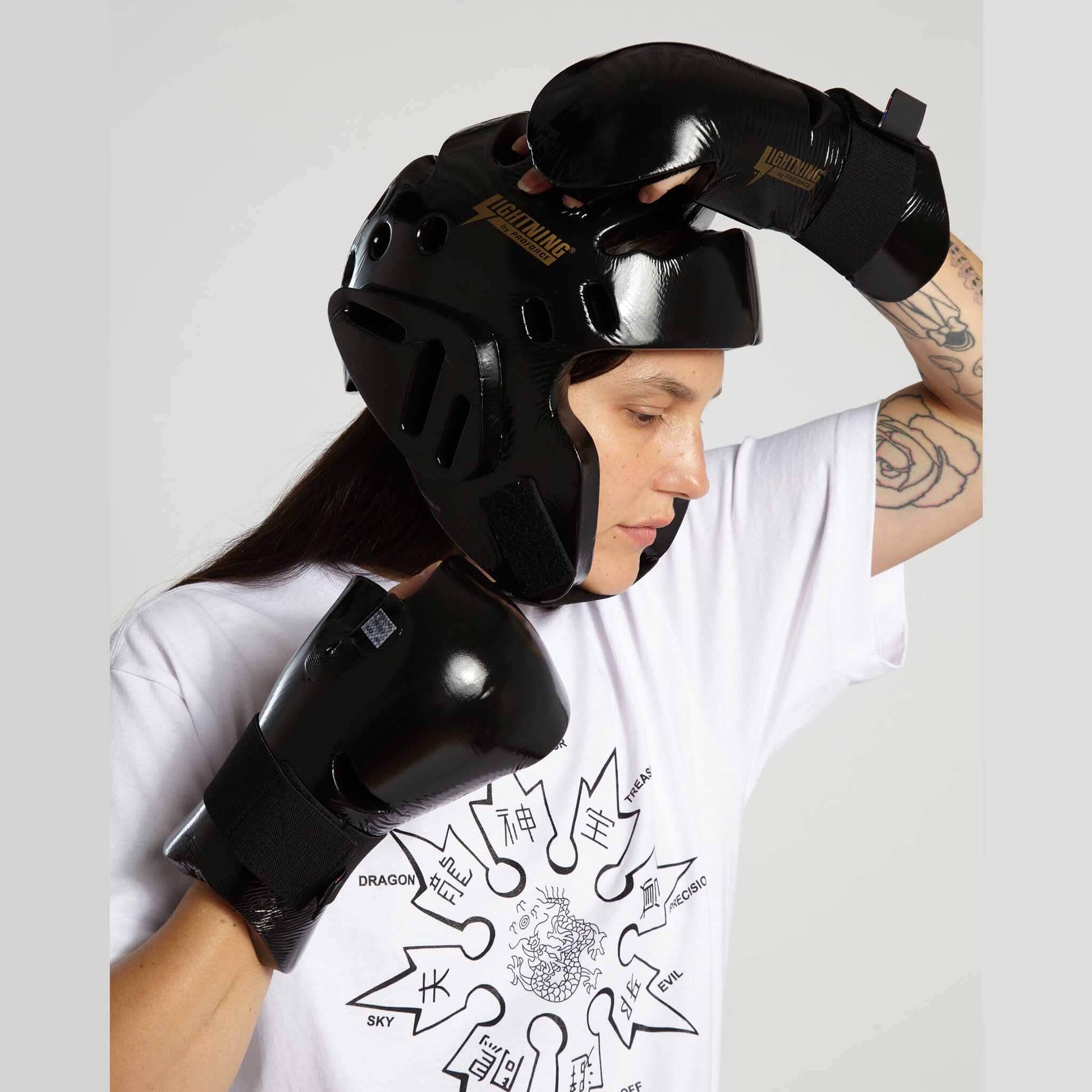 ProForce Sparring Gear ProForce Lighting 5 Piece Sparring Gear Combo Set with FREE mouth piece