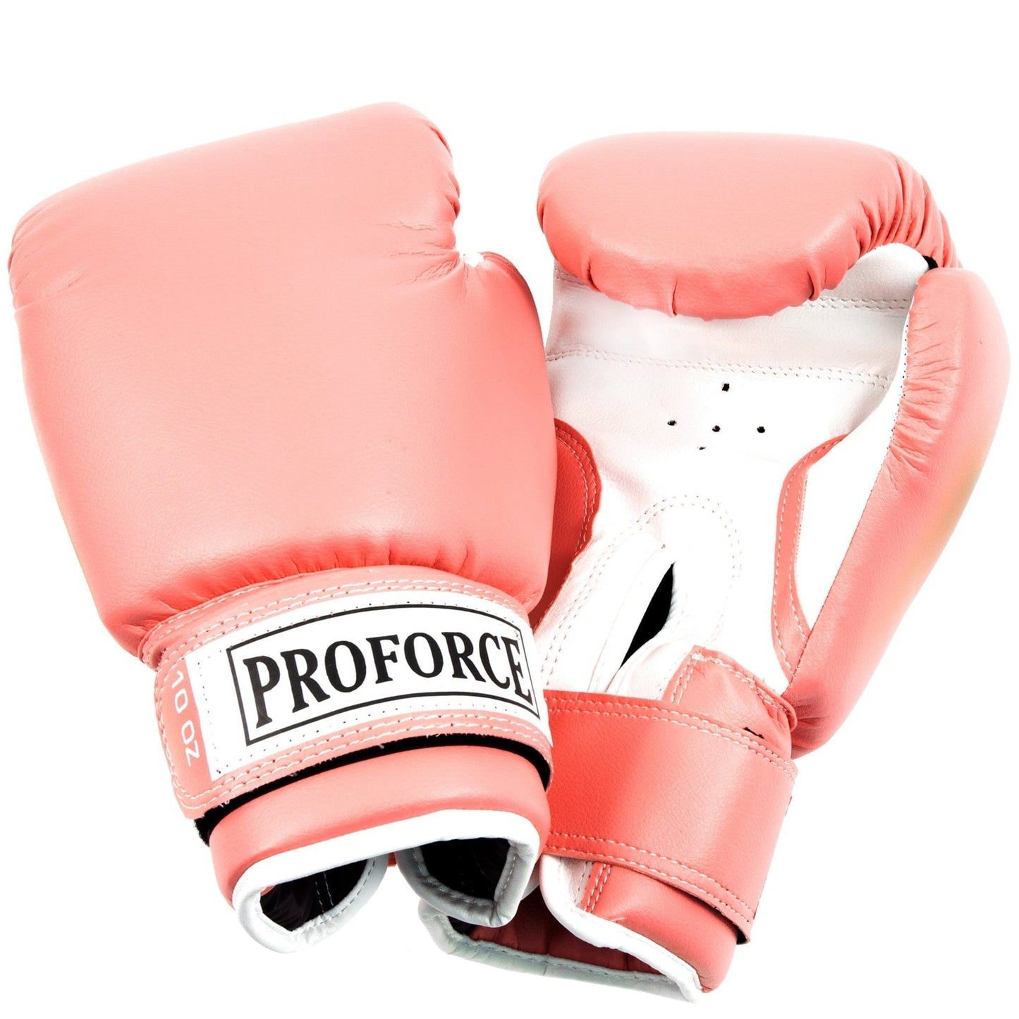ProForce sporting goods 10 oz ProForce Leatherette Boxing Glove -Pink with White Palm