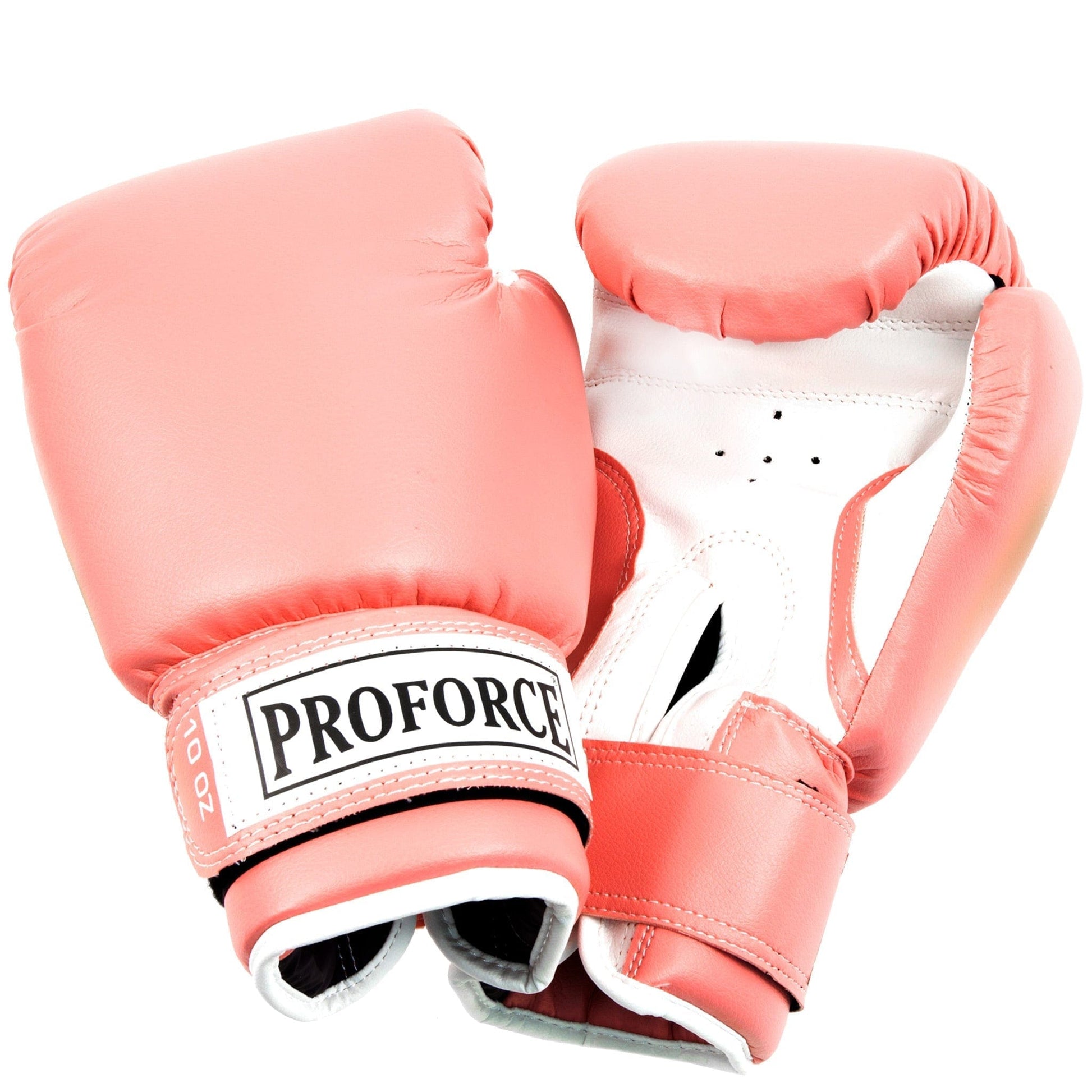 ProForce sporting goods 10 oz ProForce Leatherette Boxing Glove -Pink with White Palm