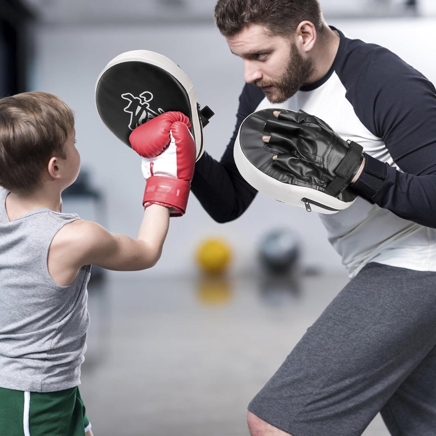 ProForce sporting goods 2-in-1 Punching Mitts Kick Pack Set Mitts and Thai Shield