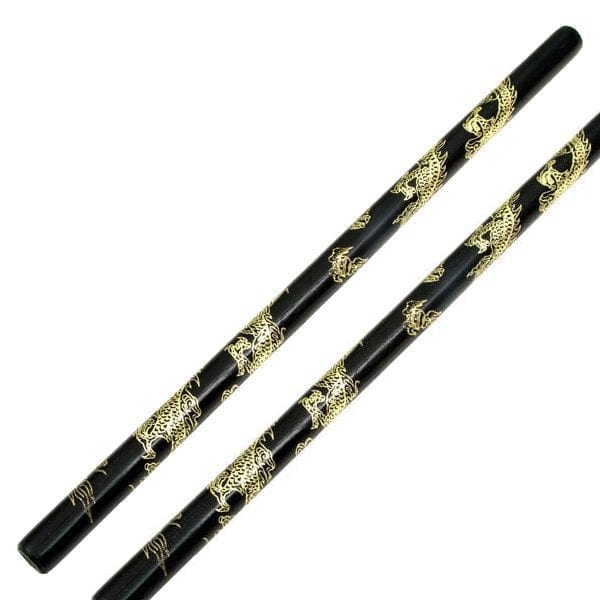 ProForce sporting goods 20 inch Black Escrima Sticks with Dragon kali Pair