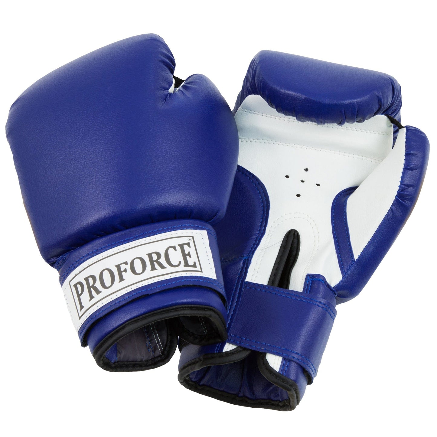 ProForce sporting goods 6 oz ProForce Leatherette Boxing Glove - Blue with White Palm