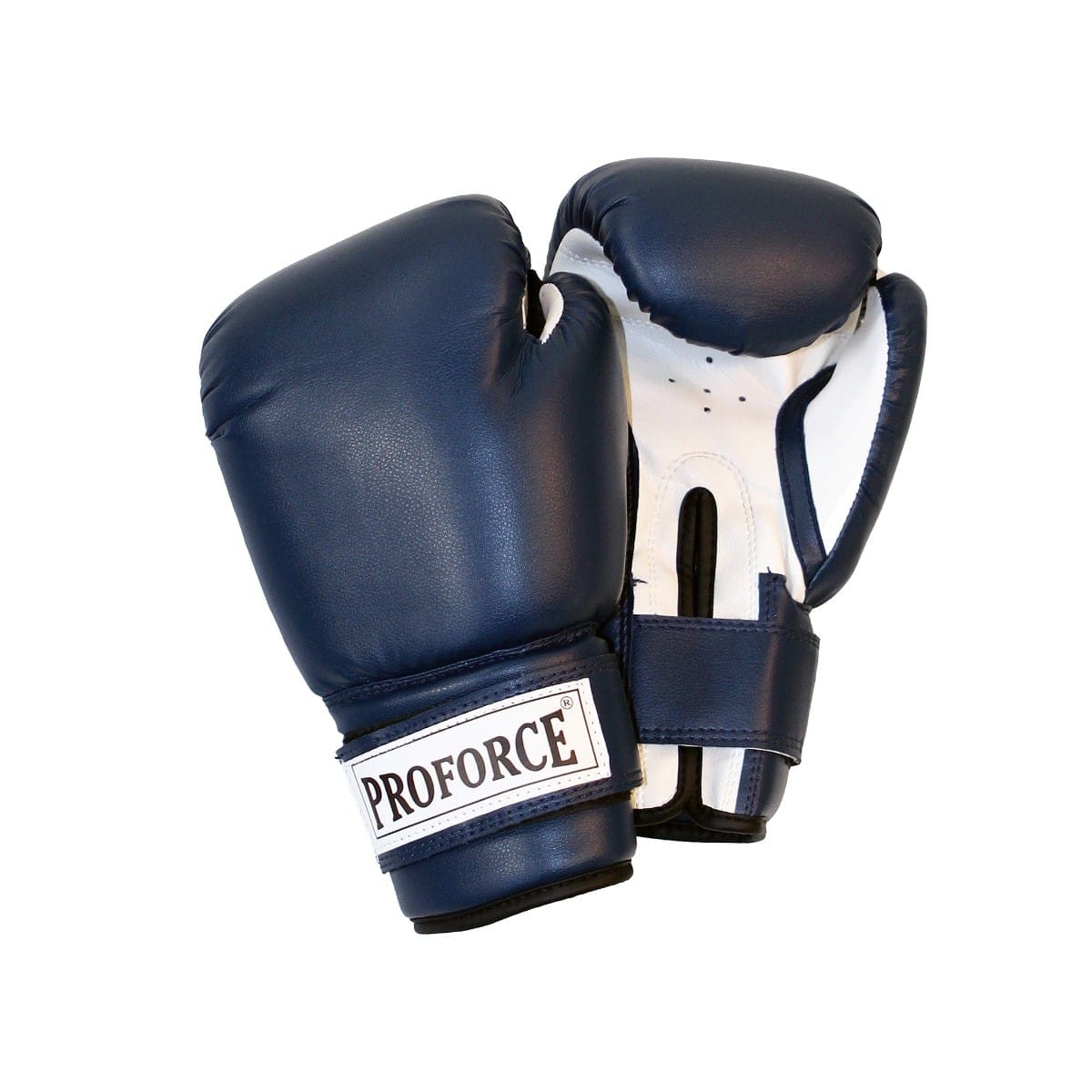 ProForce sporting goods 8 oz ProForce Leatherette Boxing Glove - Denim Blue with White Palm