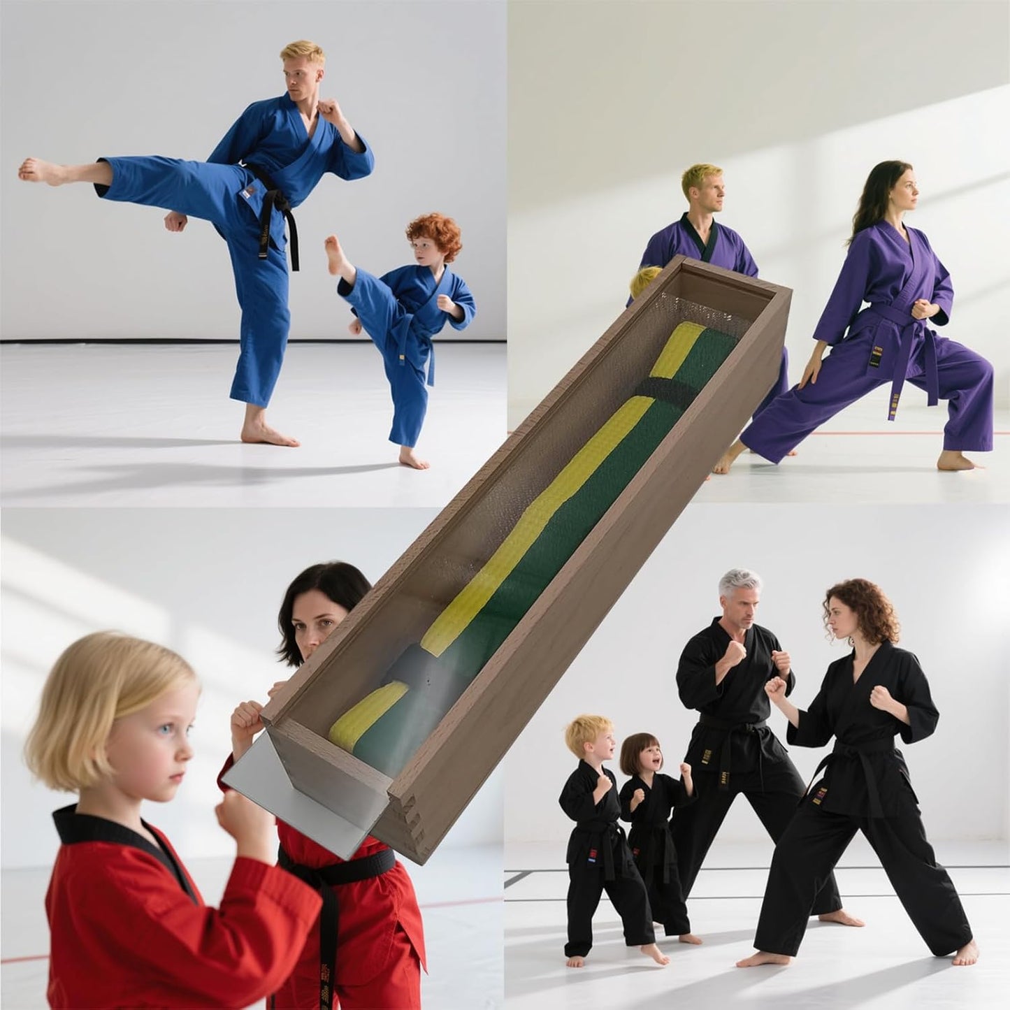 ProForce sporting goods Beechwood Martial Arts Belt Display Case Shadow box